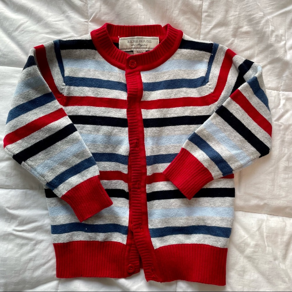 Toddler Boy’s Striped Cardigan size 1-2T